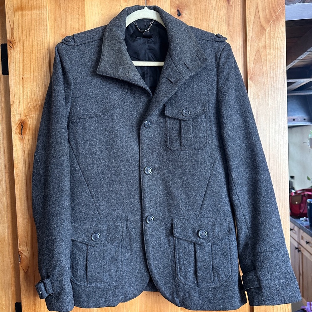 Men's Gray Wool Jacket
